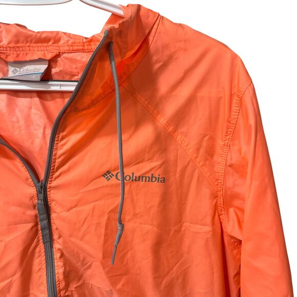 Columbia Women's Center Ridge Windbreaker Jacket Coral/Gray Sz Small - Picture 4 of 8